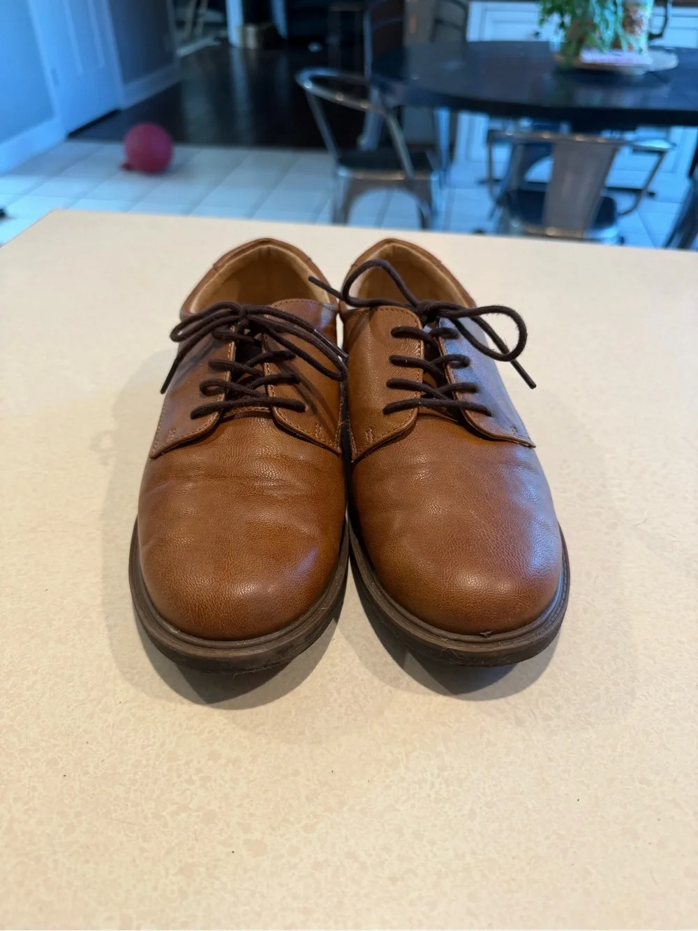 Cat & Jack Tan/Brown Kids Dress Oxfords
